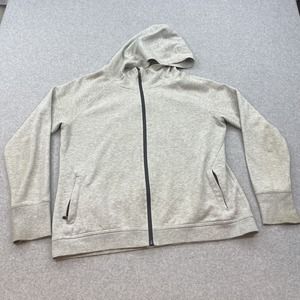 Gap Fit Hoodie Womens Extra Large Grey Pullover Sweatshirt Thumbholes Activewear